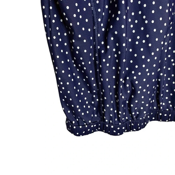 Tommy Bahama Navy Blue White Polka Dot Island Active Cover up Jacket Size Medium - Picture 8 of 9